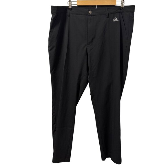 Adidas MenS Black Golf Pants Performance Stretch Sz 40/30Athletic Wear. NWT - Picture 2 of 11